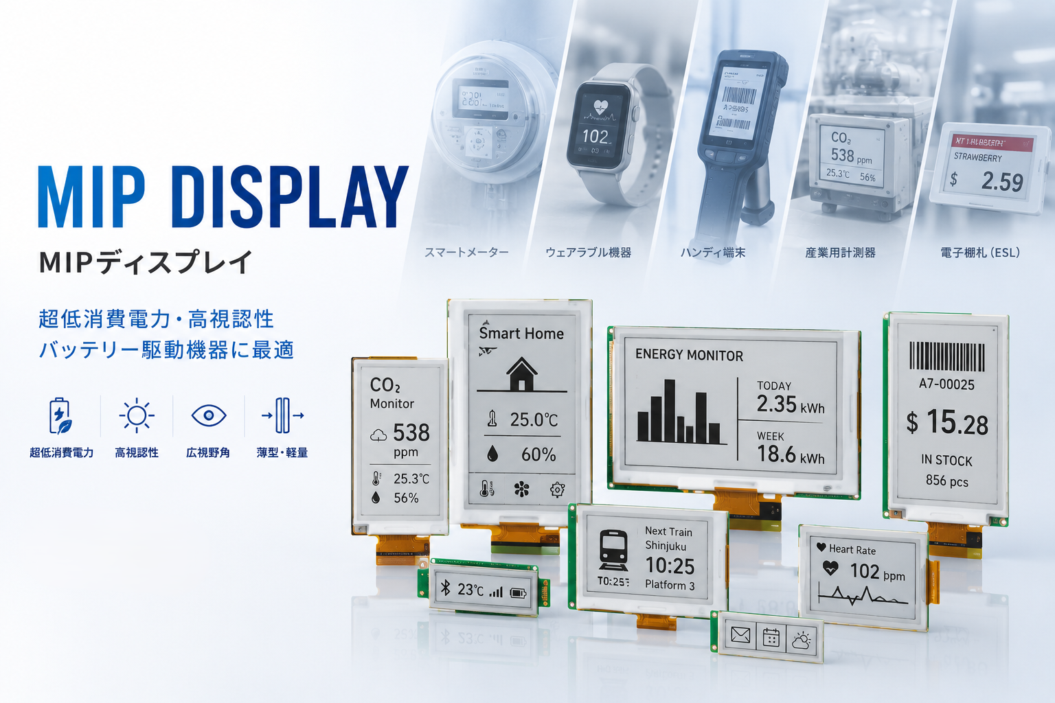 MIP製品 (Memory in Pixel)